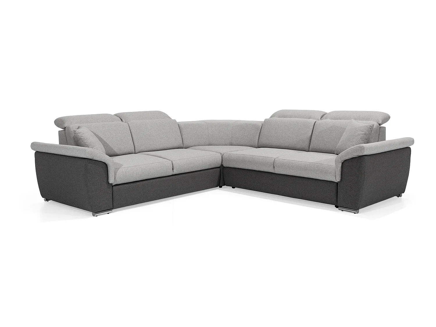 Canapé d'angle réversible convertible 5 places en tissu chine beige NEO