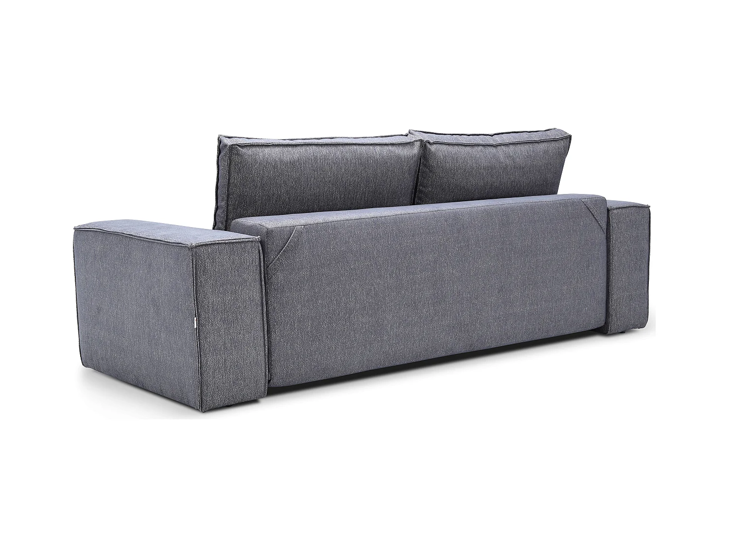 Grand canapé convertible en velours WILACE - Confort moderne et élégant-Gris perle