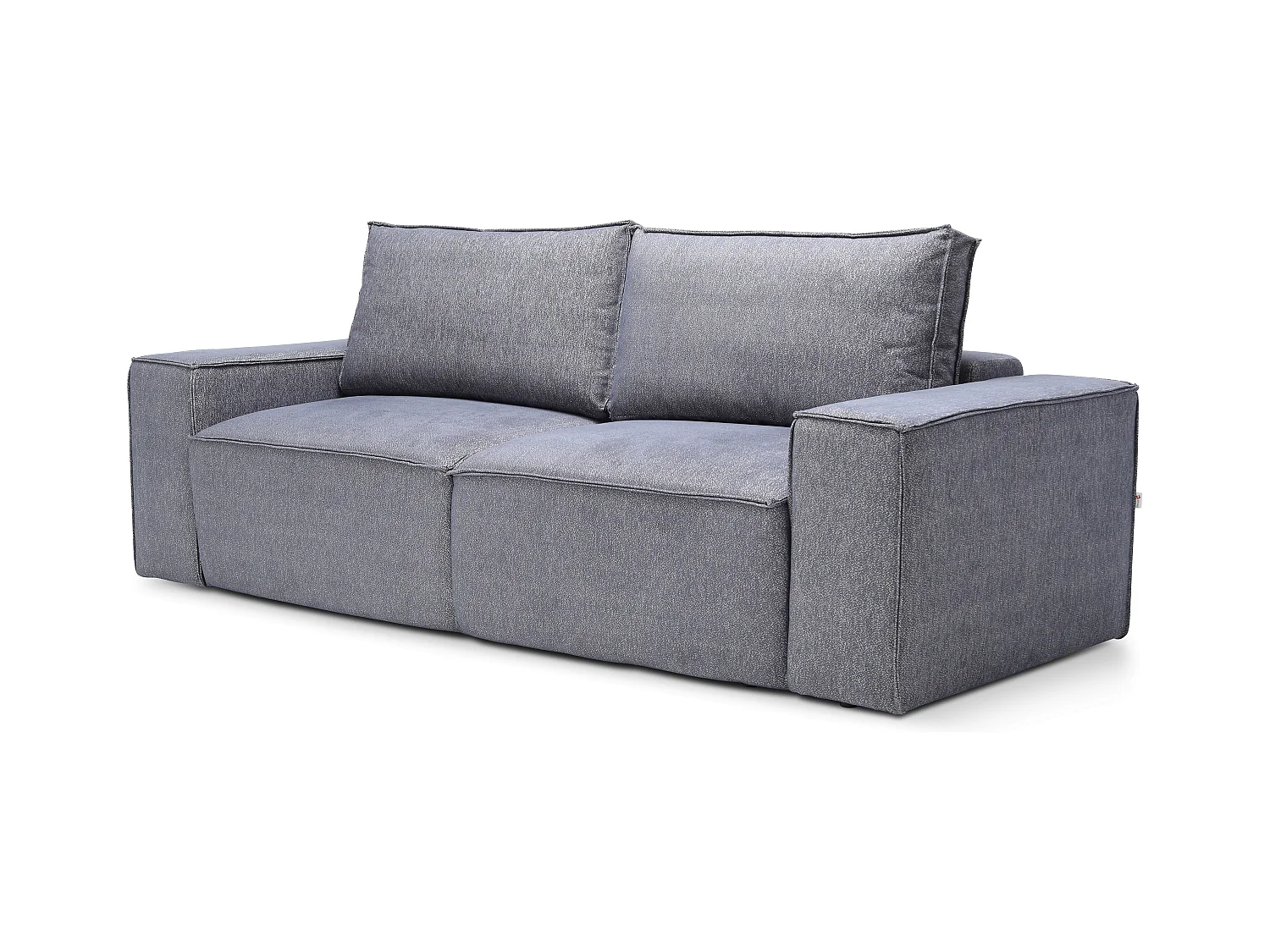 Grand canapé convertible en velours WILACE - Confort moderne et élégant-Gris perle