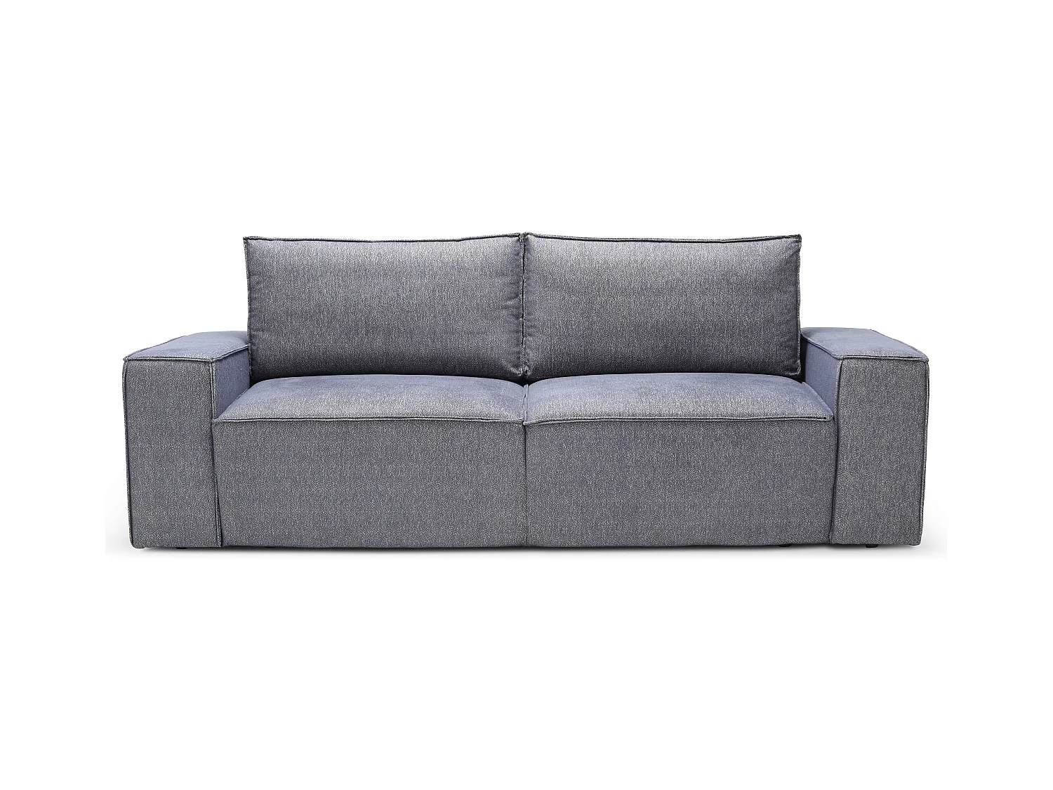 Grand canapé convertible en tissu WILACE - Confort moderne et élégant-Gris foncé