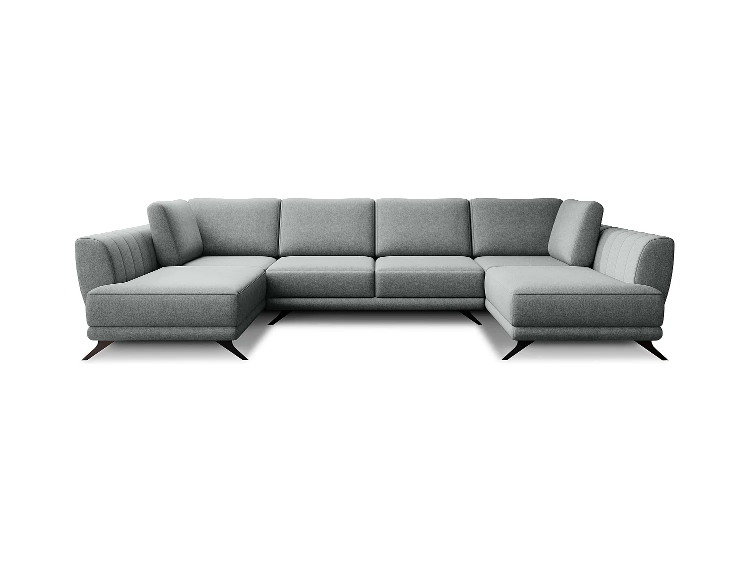 Canapé panoramique LARGOS – Tissu-Gris