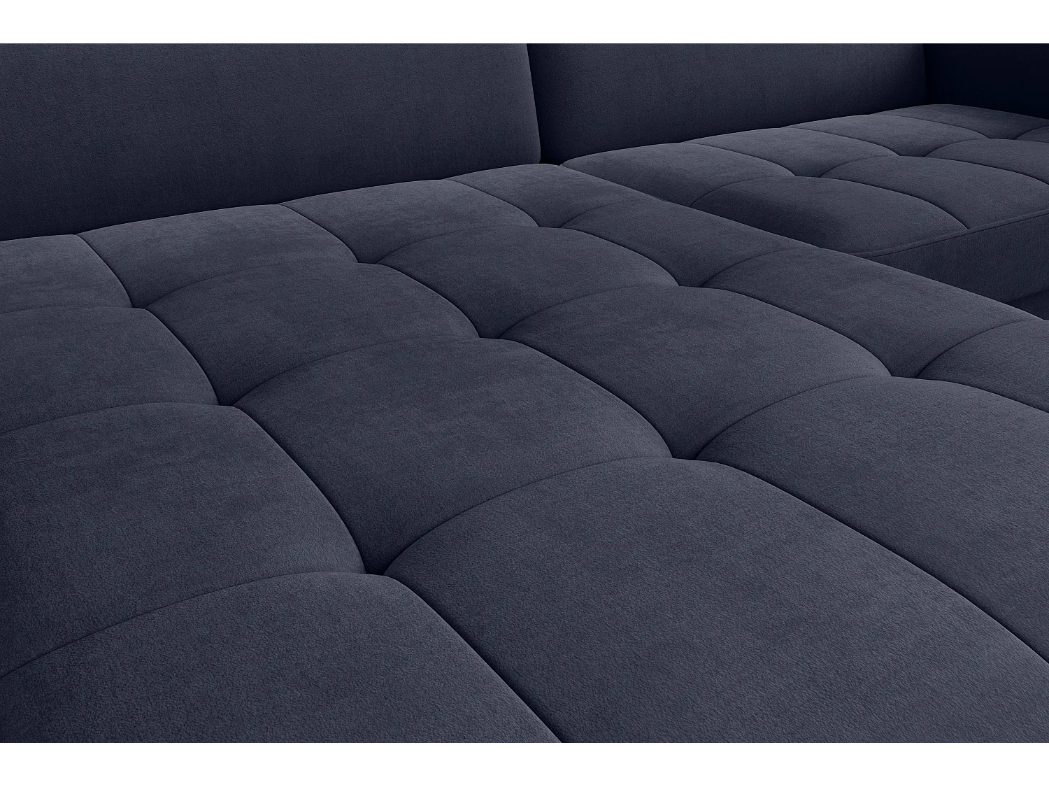 Petit canapé d’angle convertible tissu Kunder-Bleu turquin-angle gauche