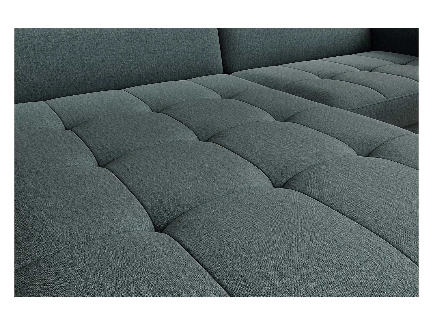 Petit canapé d’angle convertible tissu Kunder-Vert céladon-angle gauche