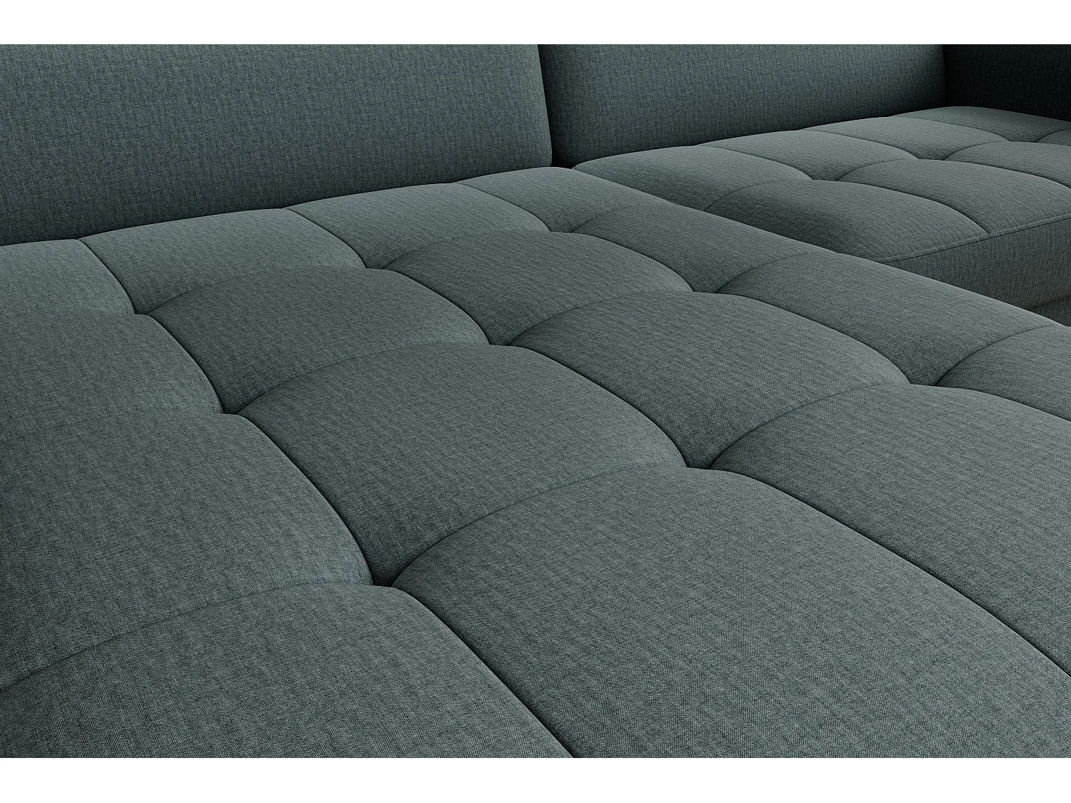 Petit canapé d’angle convertible tissu Kunder-Vert céladon-angle gauche