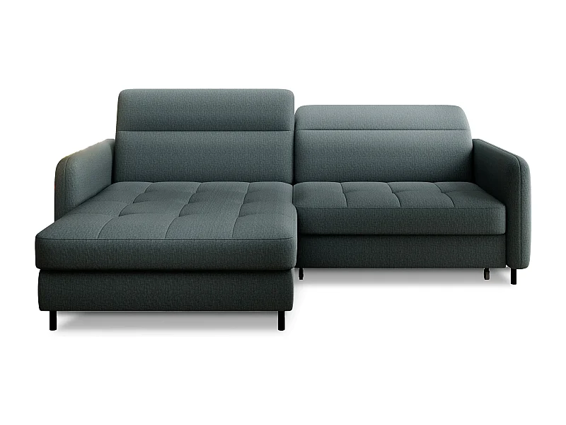 Petit canapé d’angle convertible tissu Kunder-Vert céladon-angle gauche