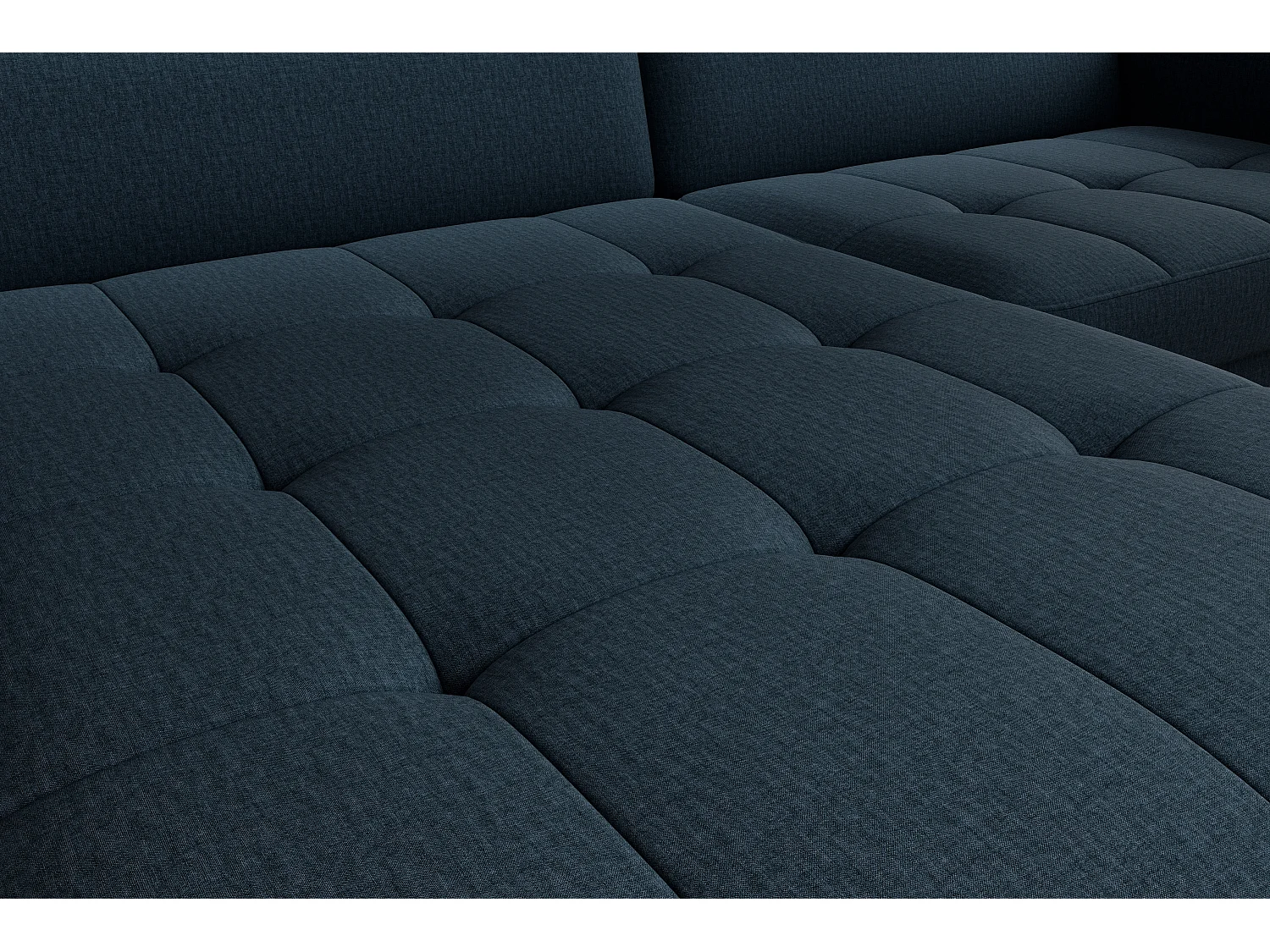 Petit canapé d’angle convertible tissu Kunder-Bleu pétrole-angle gauche