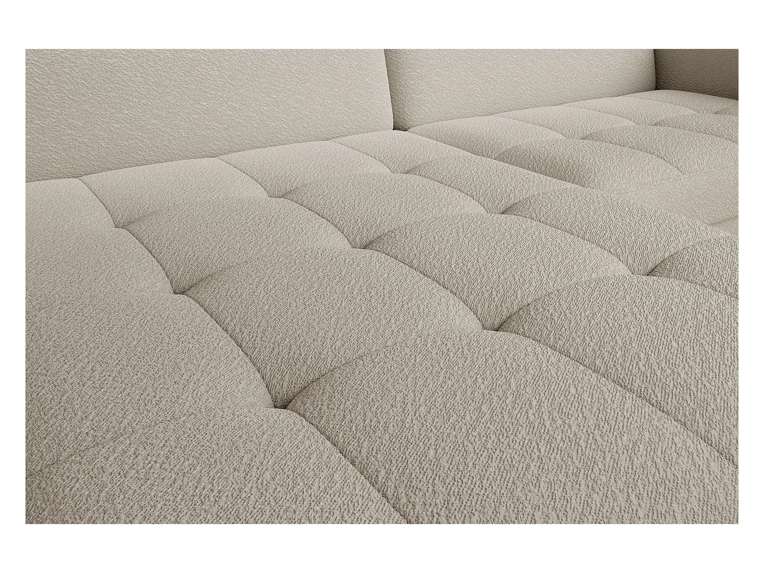 Petit canapé d’angle convertible tissu Kunder-Beige clair-angle gauche