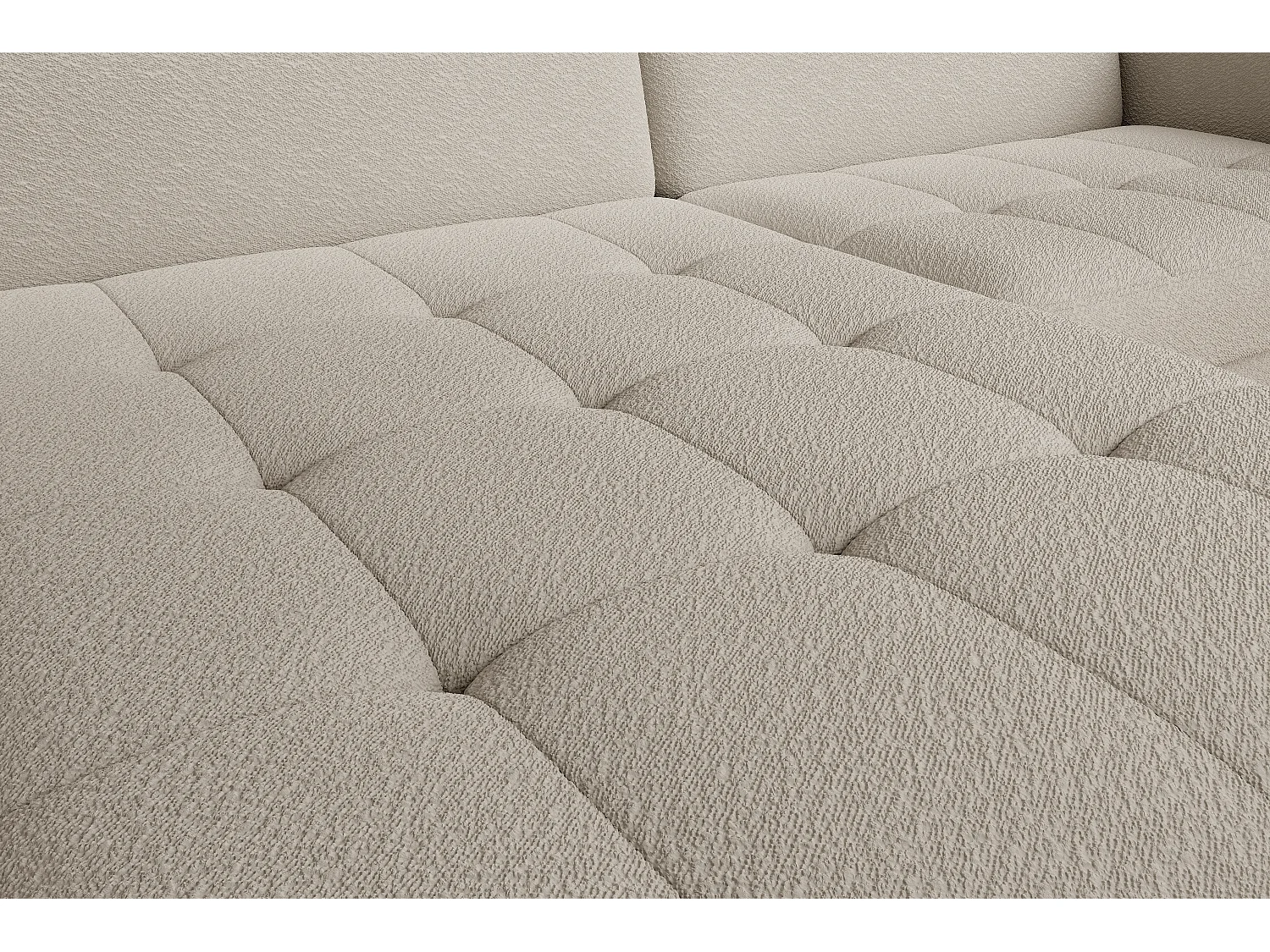 Petit canapé d’angle convertible tissu Kunder-Beige clair-angle gauche