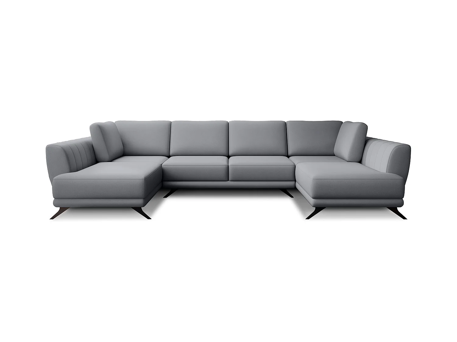 Canapé panoramique LARGOS – Tissu-Gris clair