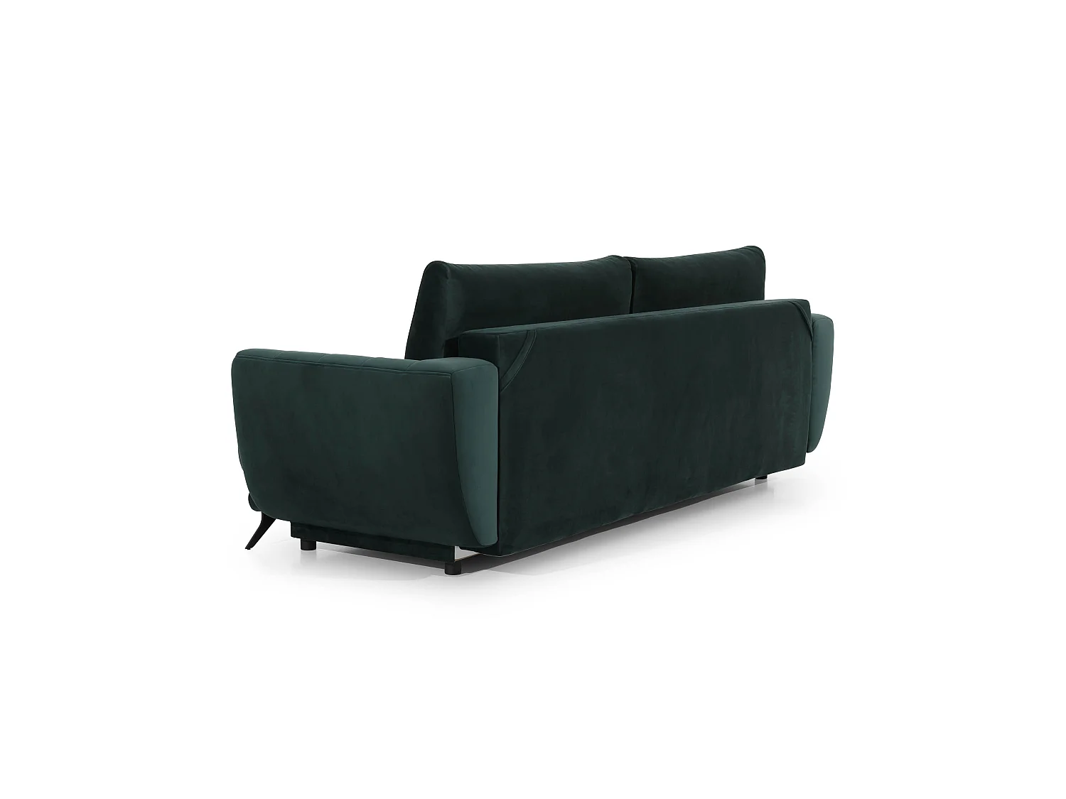 Canapé convertible 3 places en tissu vert foncé MAGY