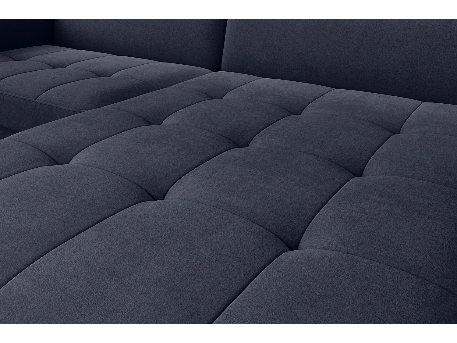 Petit canapé d’angle convertible tissu Kunder-Bleu turquin-angle droit