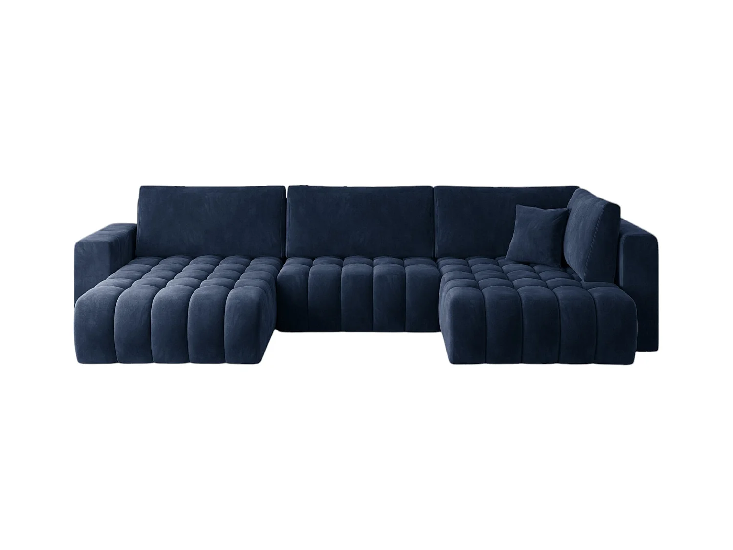 Canapé d'angle panoramique BOSTON en tissu capitonné-Gris foncé-Méridienne A gauche