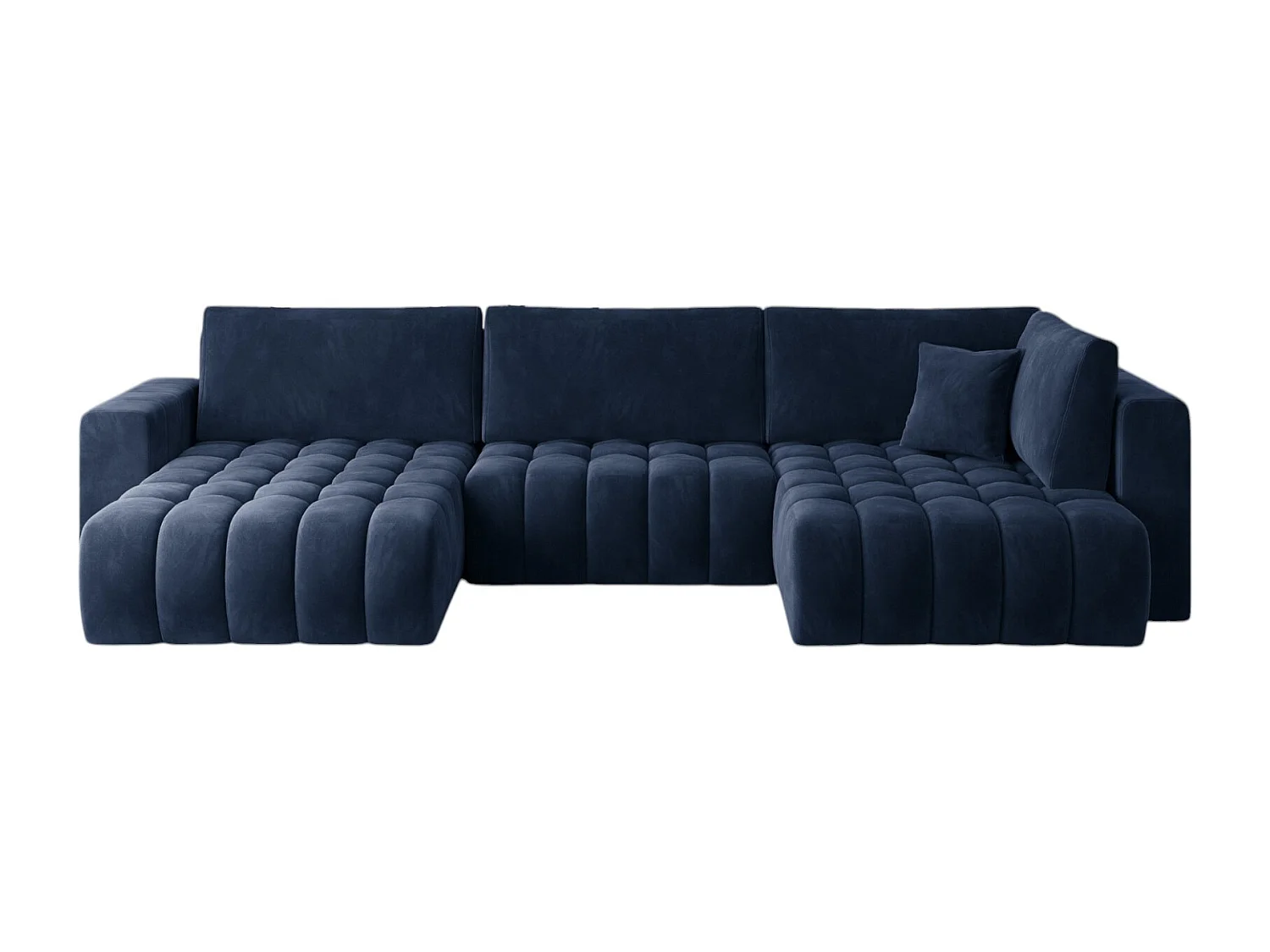 Canapé d'angle panoramique BOSTON en tissu capitonné-Gris foncé-Méridienne A gauche