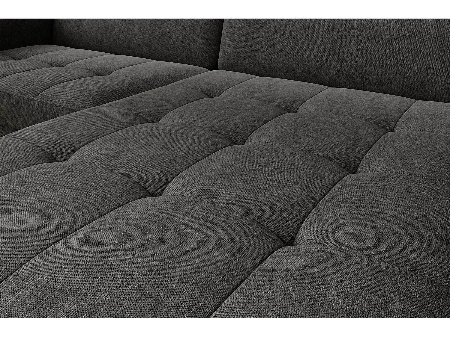 Petit canapé d’angle convertible tissu Kunder-Gris foncé-angle droit