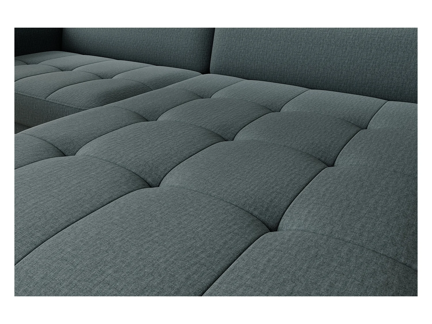 Petit canapé d’angle convertible tissu Kunder-Vert céladon-angle gauche