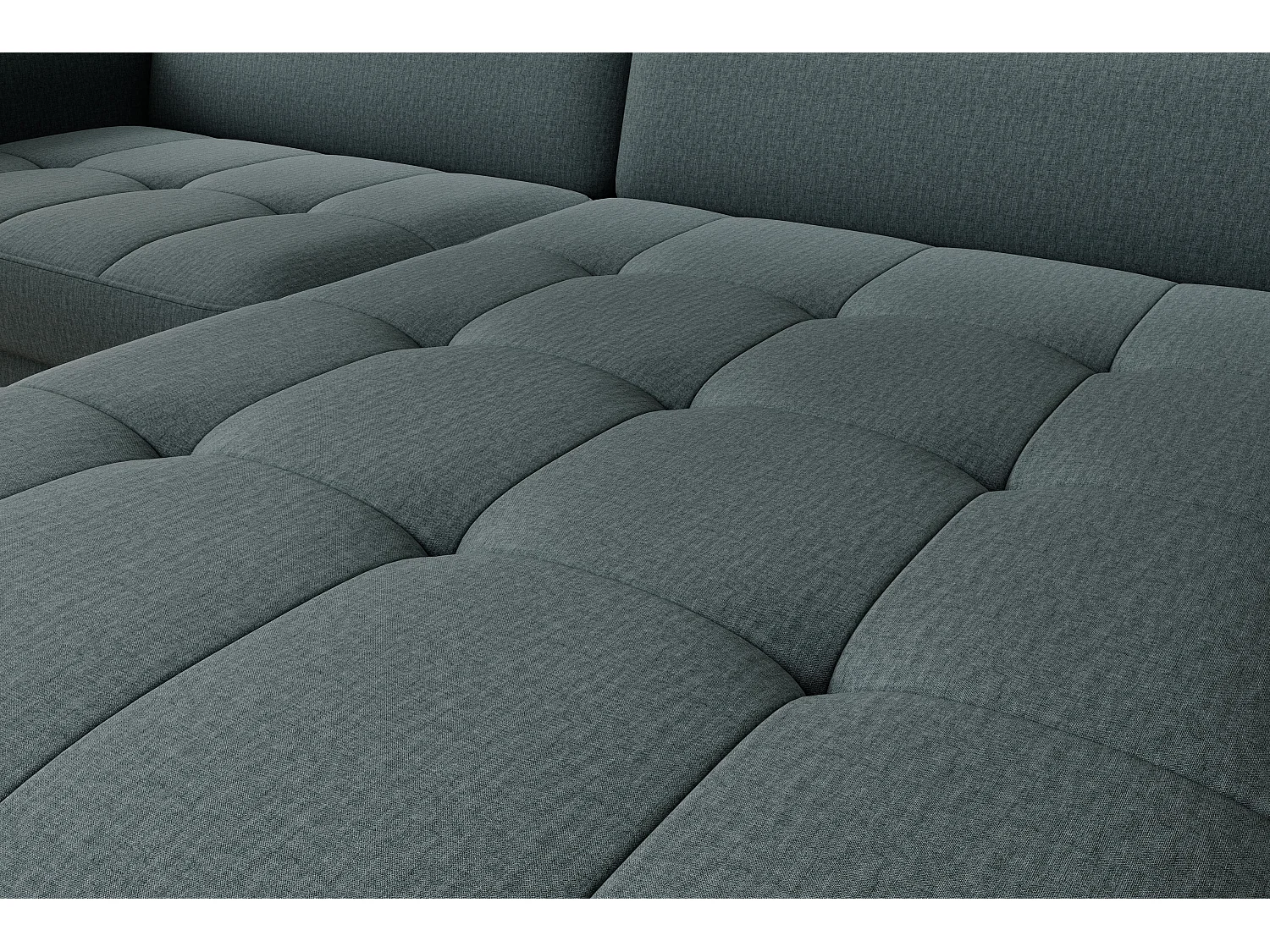 Petit canapé d’angle convertible tissu Kunder-Vert céladon-angle gauche