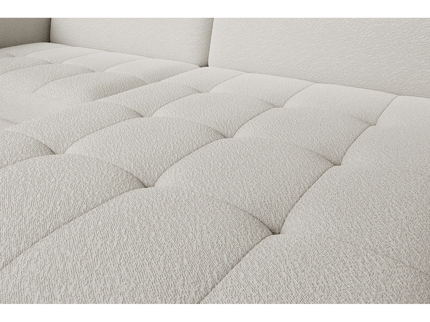 Petit canapé d’angle convertible tissu Kunder-Blanc-angle droit