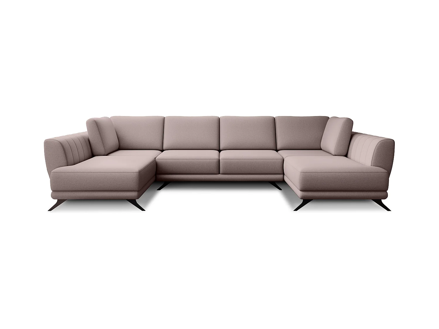 Canapé panoramique LARGOS – Tissu-Rose clair