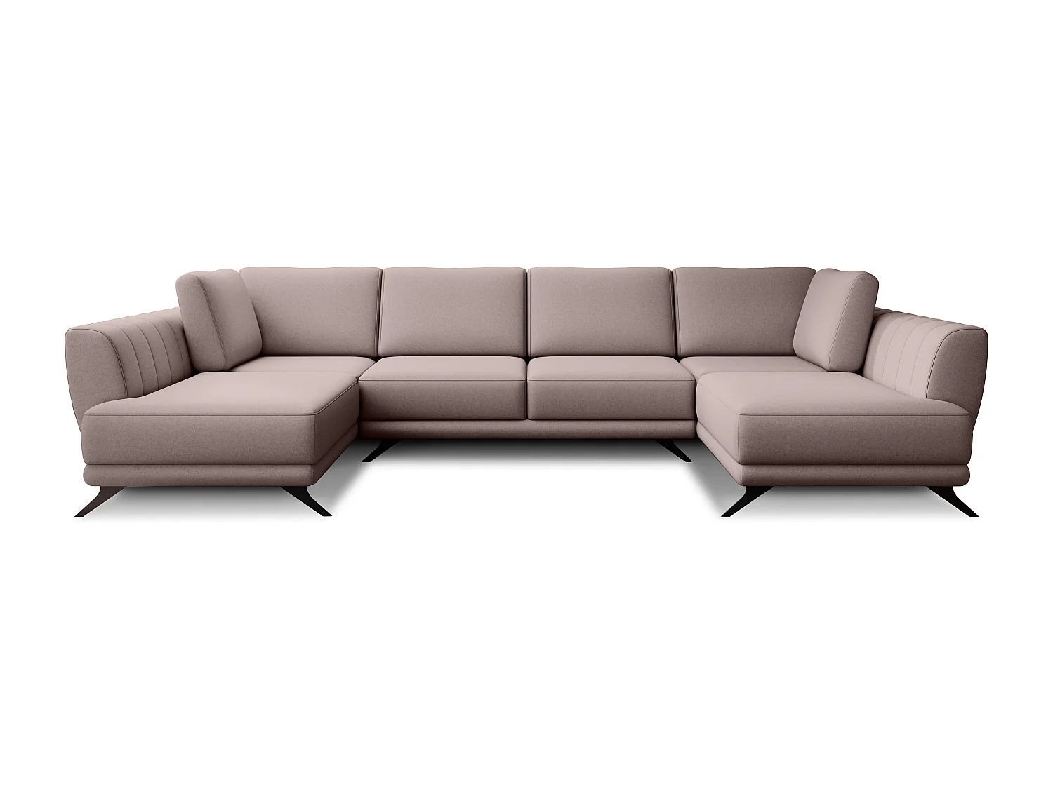 Canapé panoramique LARGOS – Tissu-Rose clair