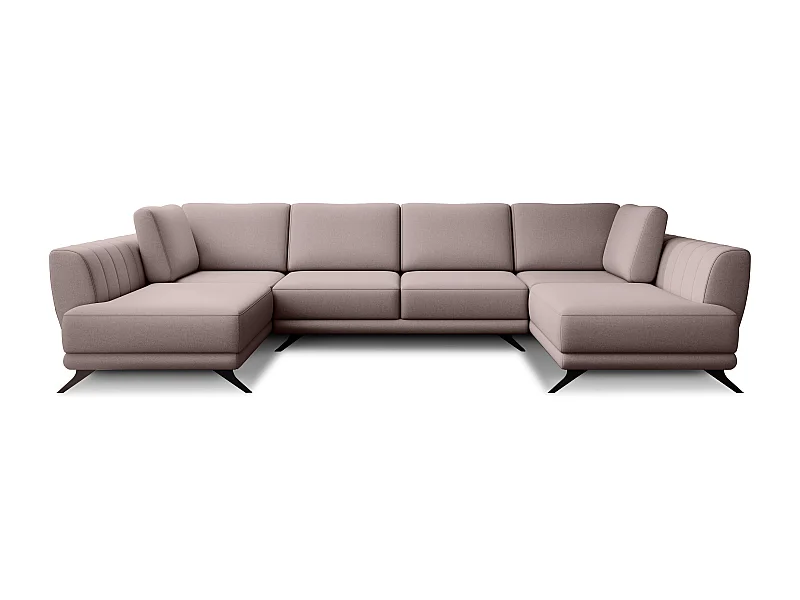 Panoramische bank LARGOS – Hoogwaardige stof-Kleur Lichtroze