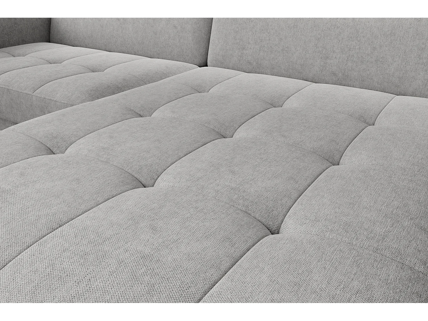 Petit canapé d’angle convertible tissu Kunder-Gris clair-angle droit