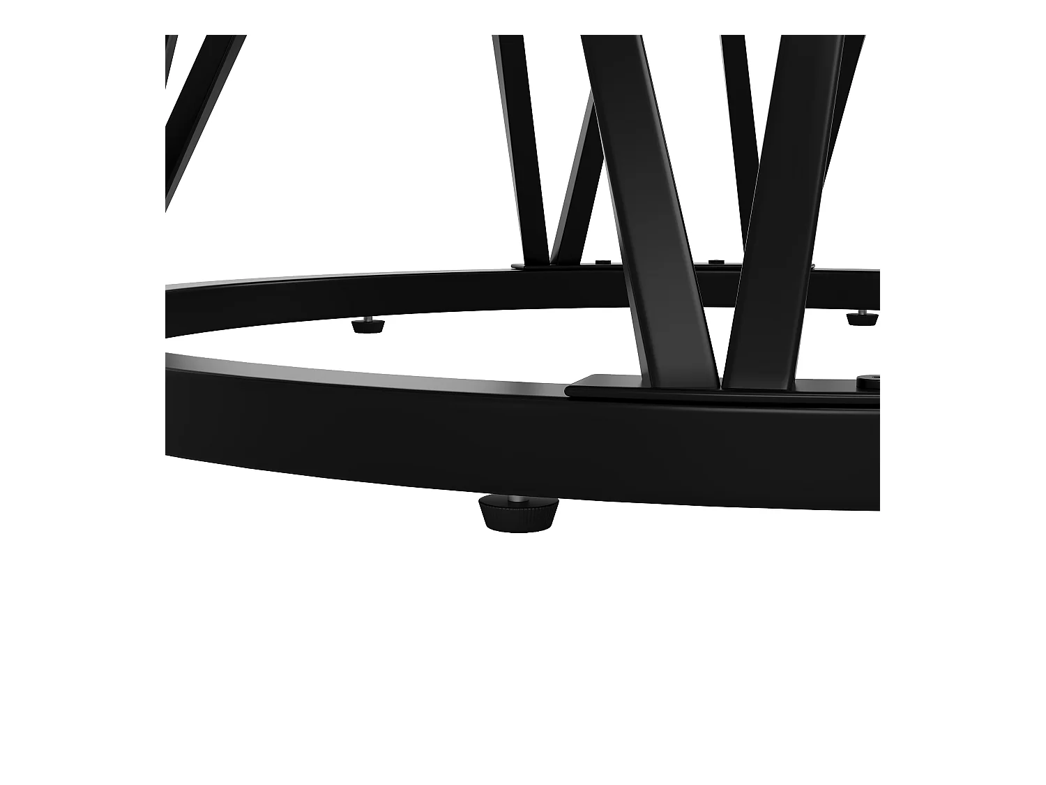 Ronde eettafel 100x100x76cm voor 4 personen met wit marmeren fineer blad, zwart metalen frame