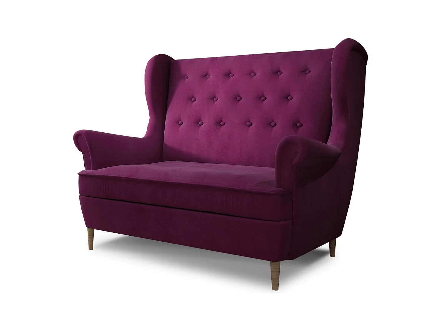 Canapé bergère LIZZI – Élégance rétro et confort absolu-Gris clair chiné