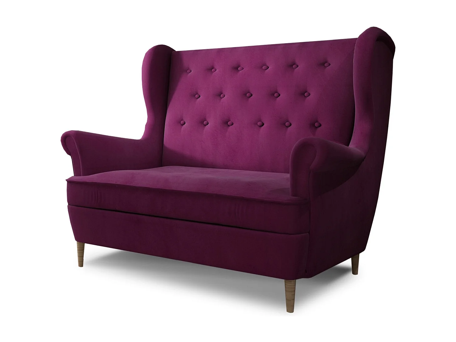 Canapé bergère LIZZI – Élégance rétro et confort absolu-Gris clair chiné