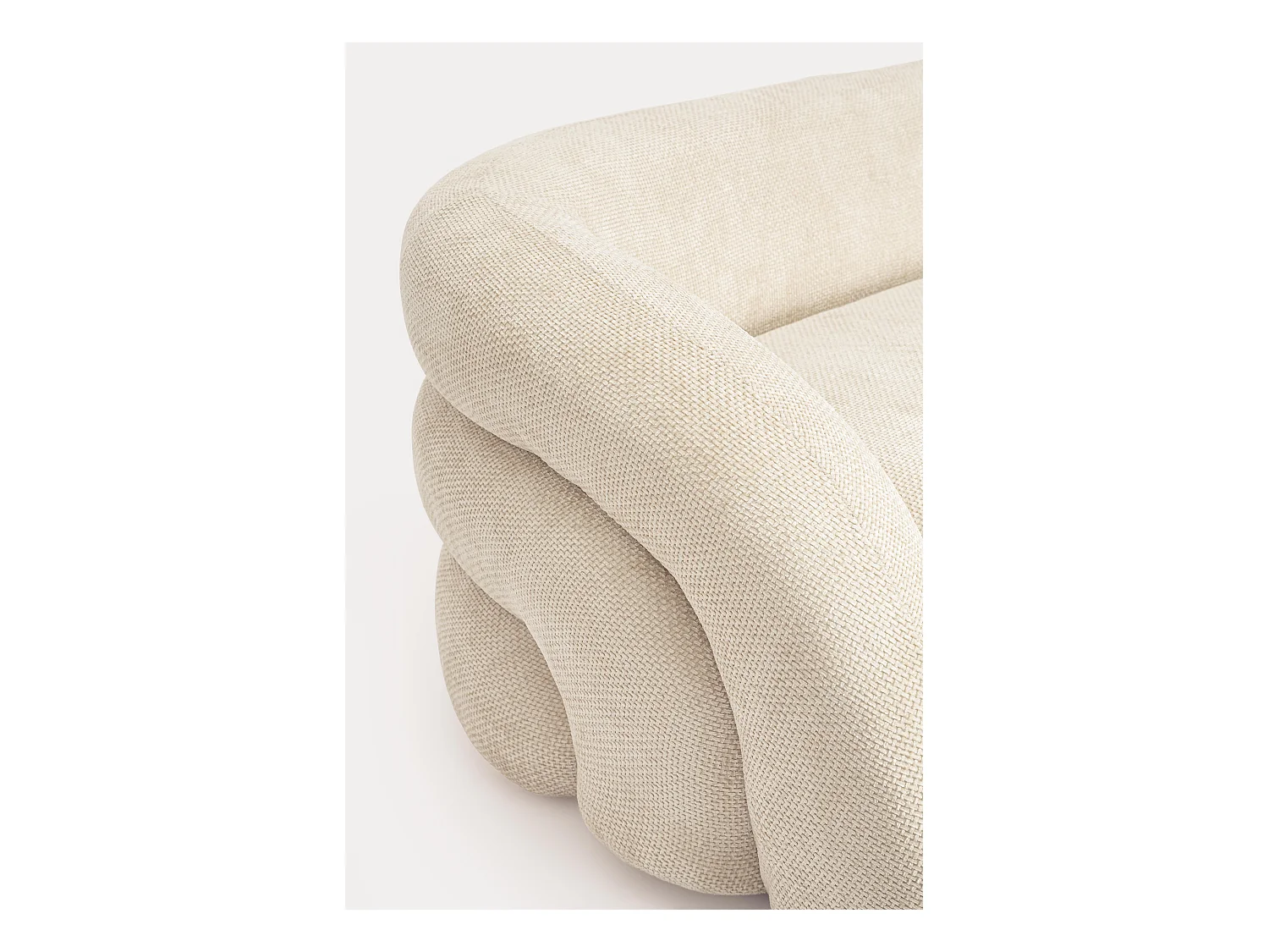 Canapé design 3 places KALVIN-Blanc cassé