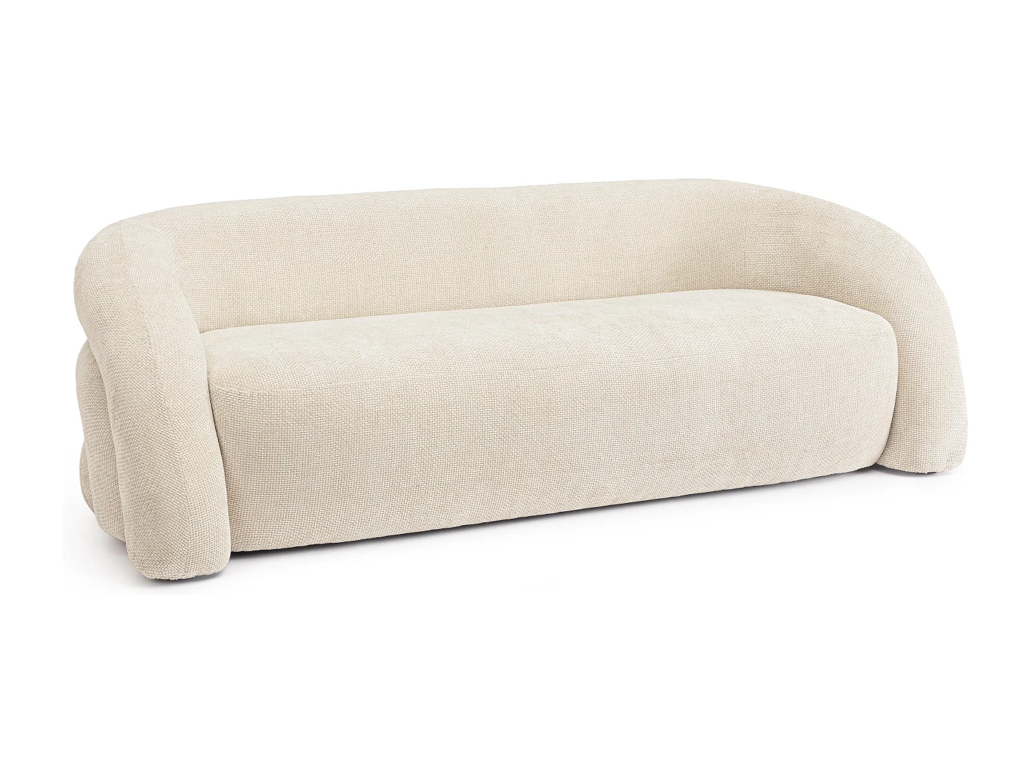 Canapé design 3 places KALVIN-Blanc cassé