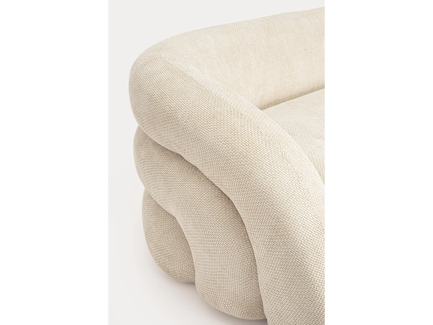 Canapé design 3 places KALVIN-Blanc cassé