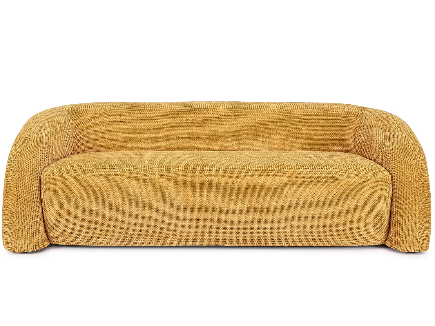 Moderner 3-Sitzer Sofa, gebogen, Stoff, 200x89x61, Bizzotto Clemence