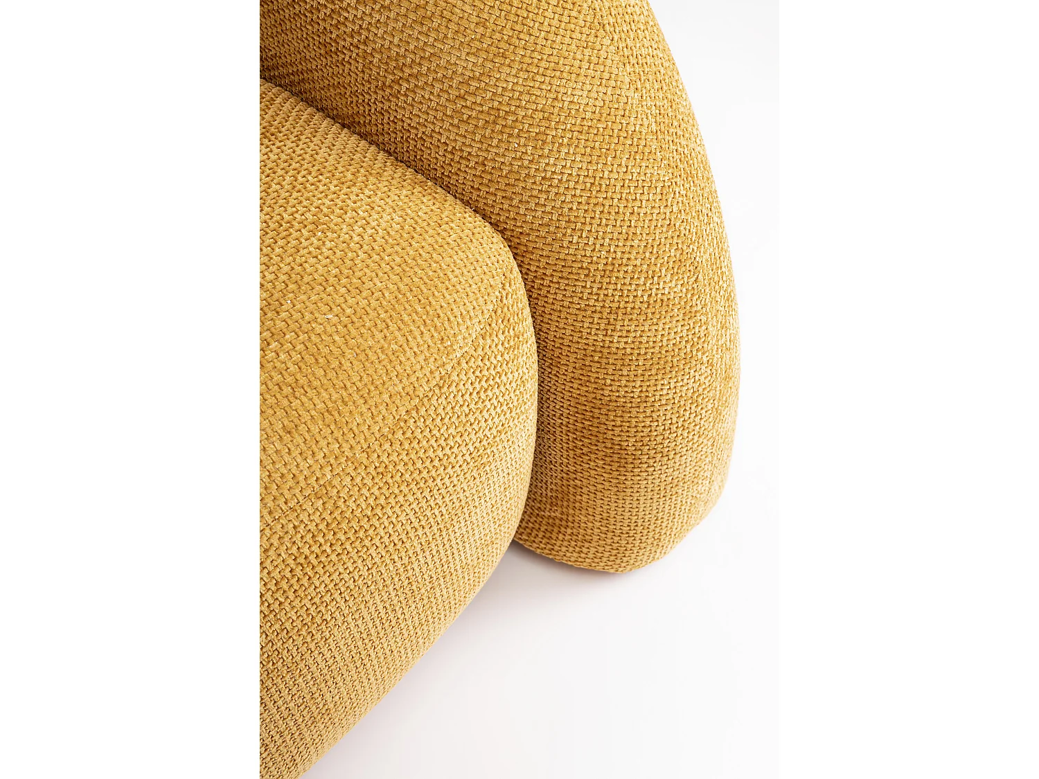 Moderner 3-Sitzer Sofa, gebogen, Stoff, 200x89x61, Bizzotto Clemence
