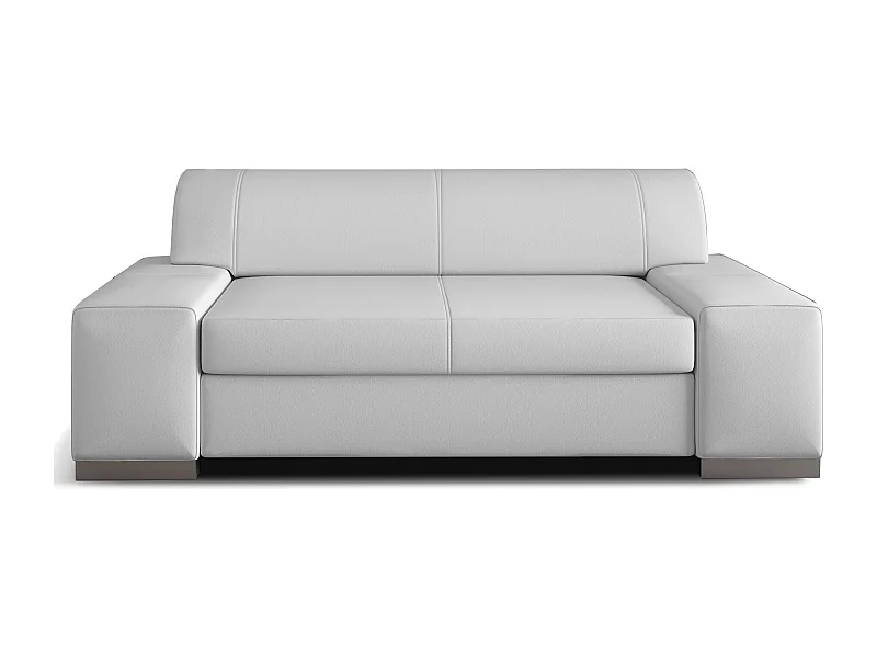 PLAZO kunstlederen bank – Comfort en verfijning-Kleur Wit-Aantal plaatsen) 3 plaatsen