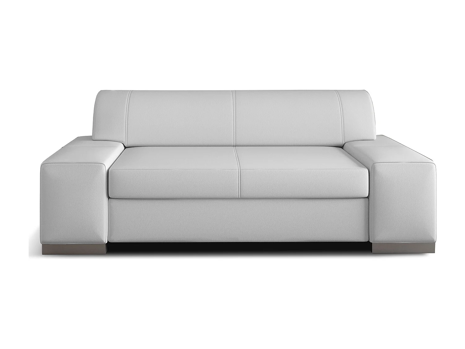 PLAZO kunstlederen bank – Comfort en verfijning-Kleur Wit-Aantal plaatsen) 3 plaatsen