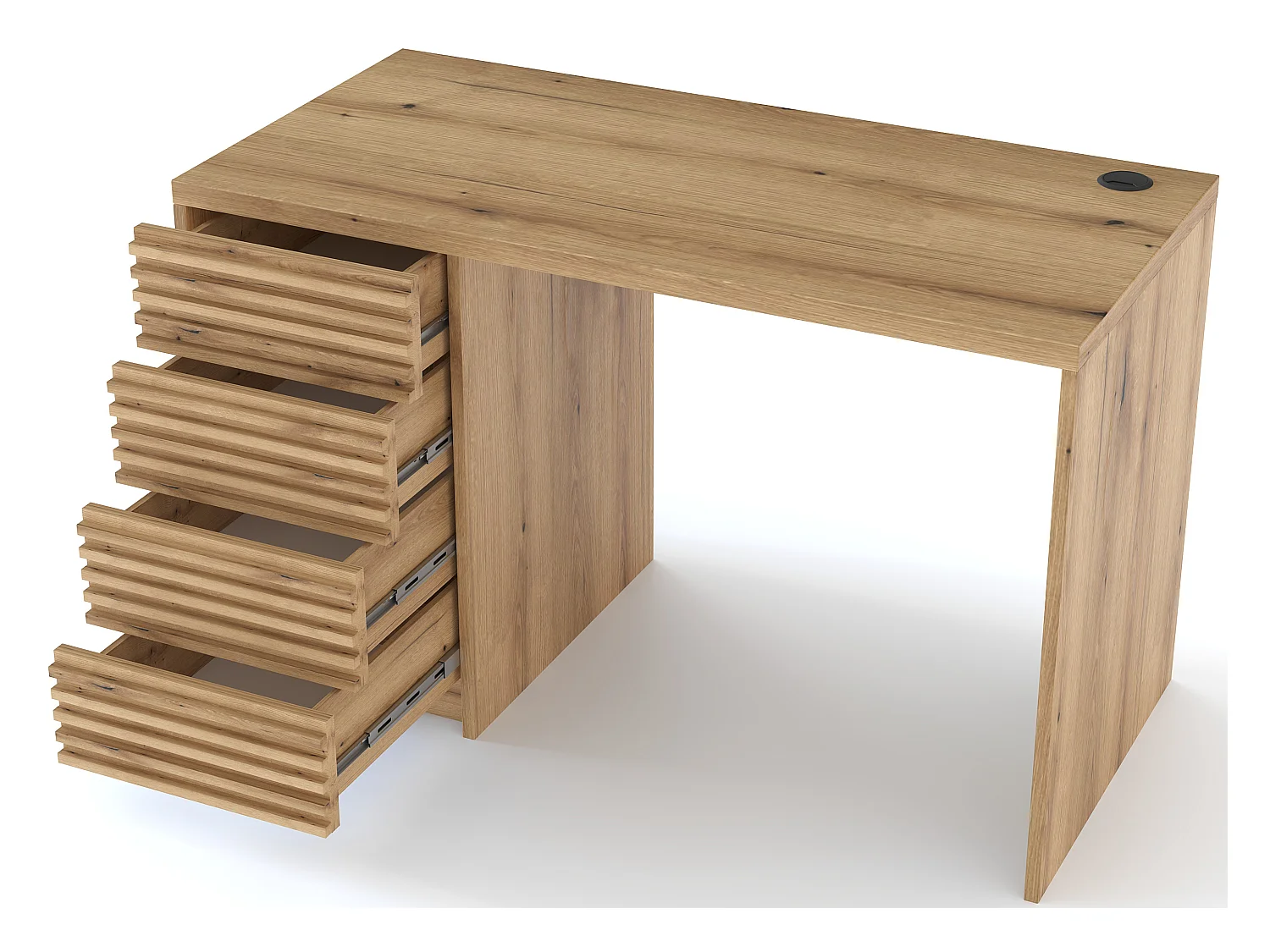 Bureau en bois ARITA – 120 ou 140cm – Chêne artisan-Largeur 140 cm