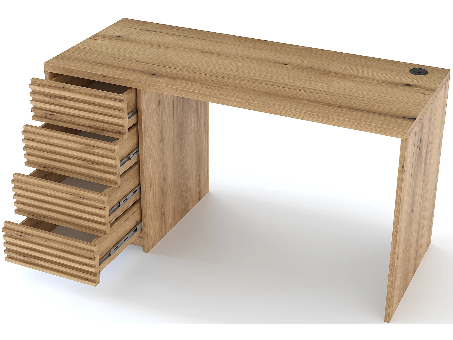 Bureau en bois ARITA – 120 ou 140cm – Chêne artisan-Largeur 140 cm