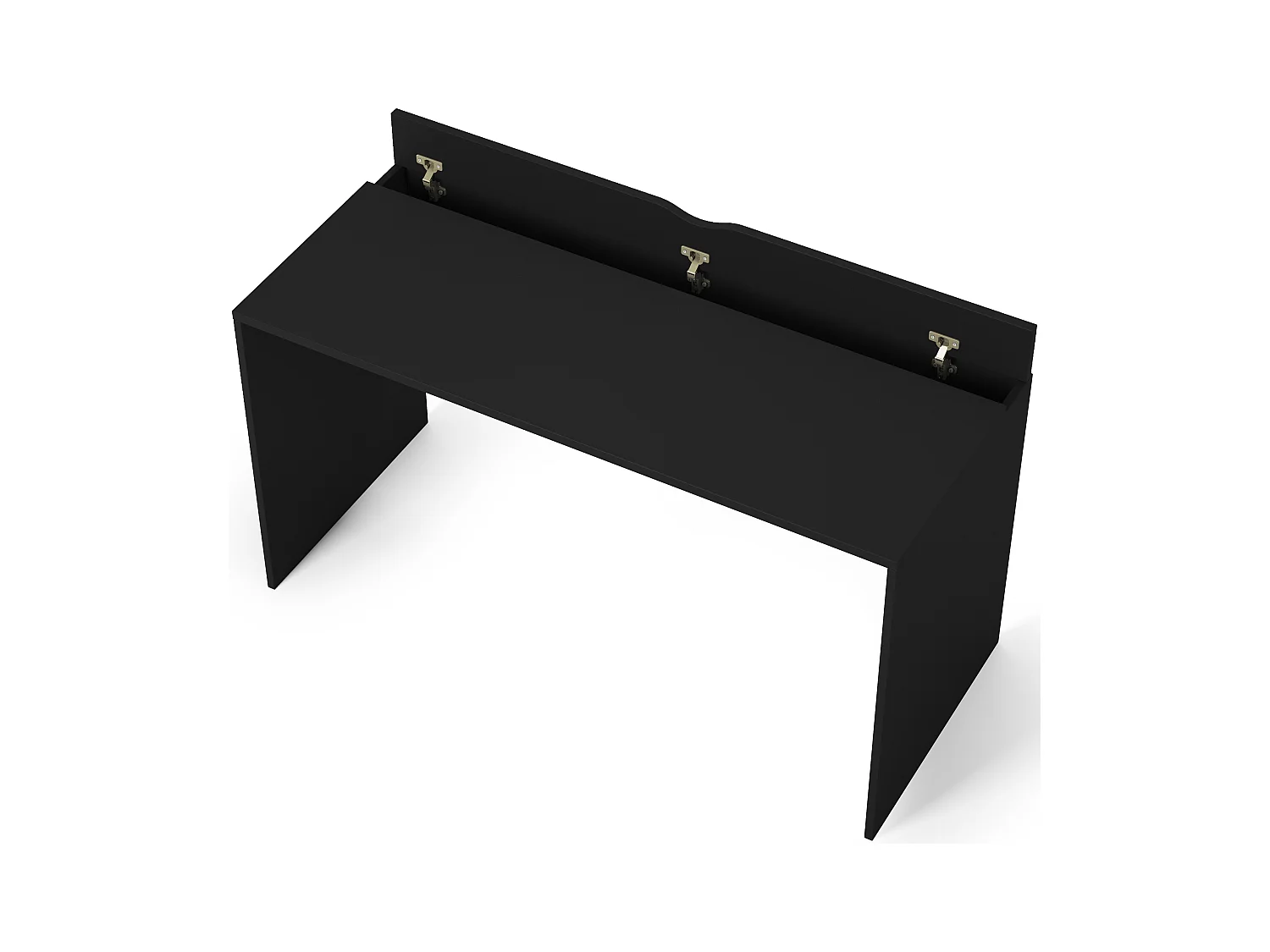 Bureau KAZY – 120 ou 140cm – Blanc ou Noir Mat-Noir-Largeur 120 cm
