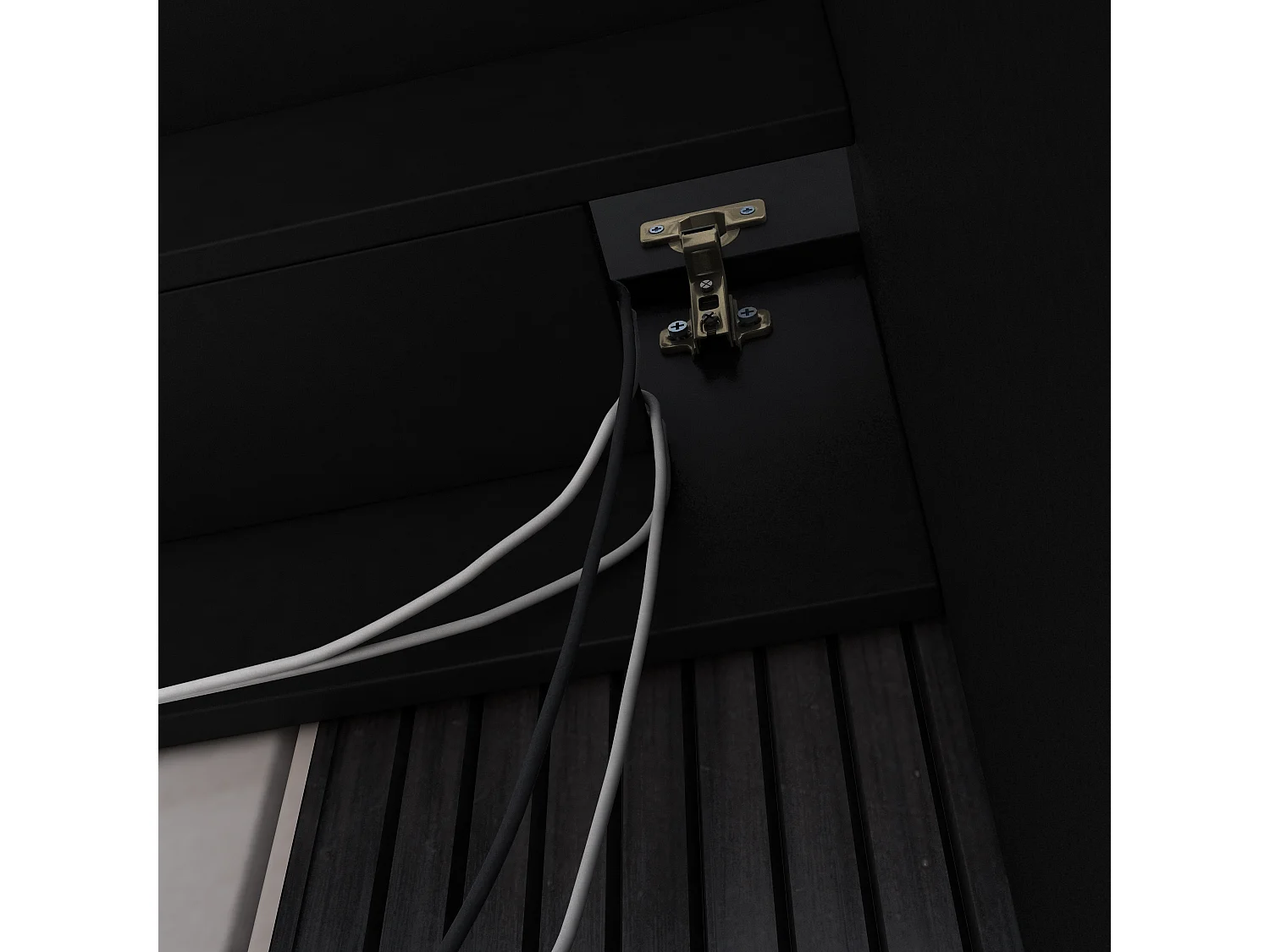 Bureau KAZY – 120 ou 140cm – Blanc ou Noir Mat-Noir-Largeur 120 cm