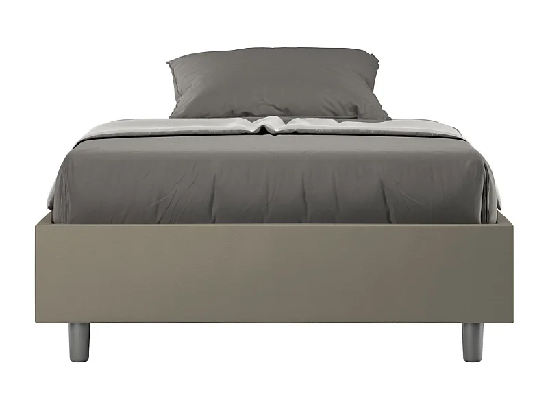 Estructura de cama de madera Borra-Color Capuchino-Ropa de cama 180x200 cm