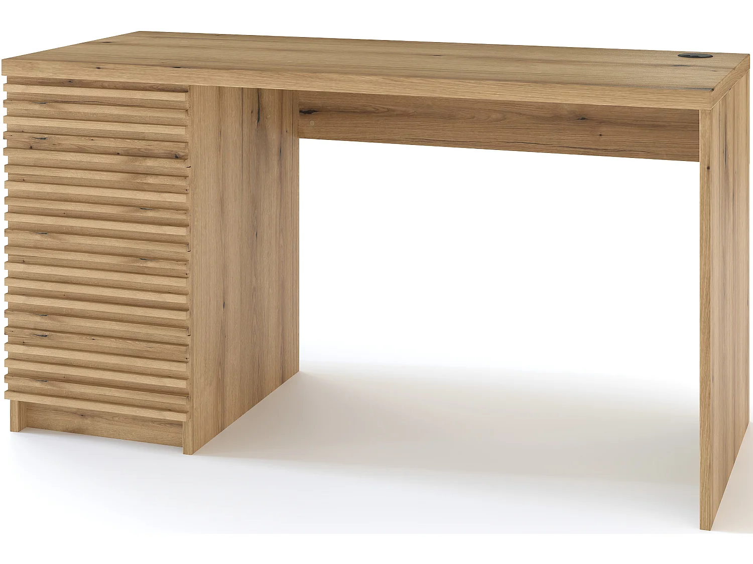 Bureau en bois ARITA – 120 ou 140cm – Chêne artisan-Largeur 120 cm