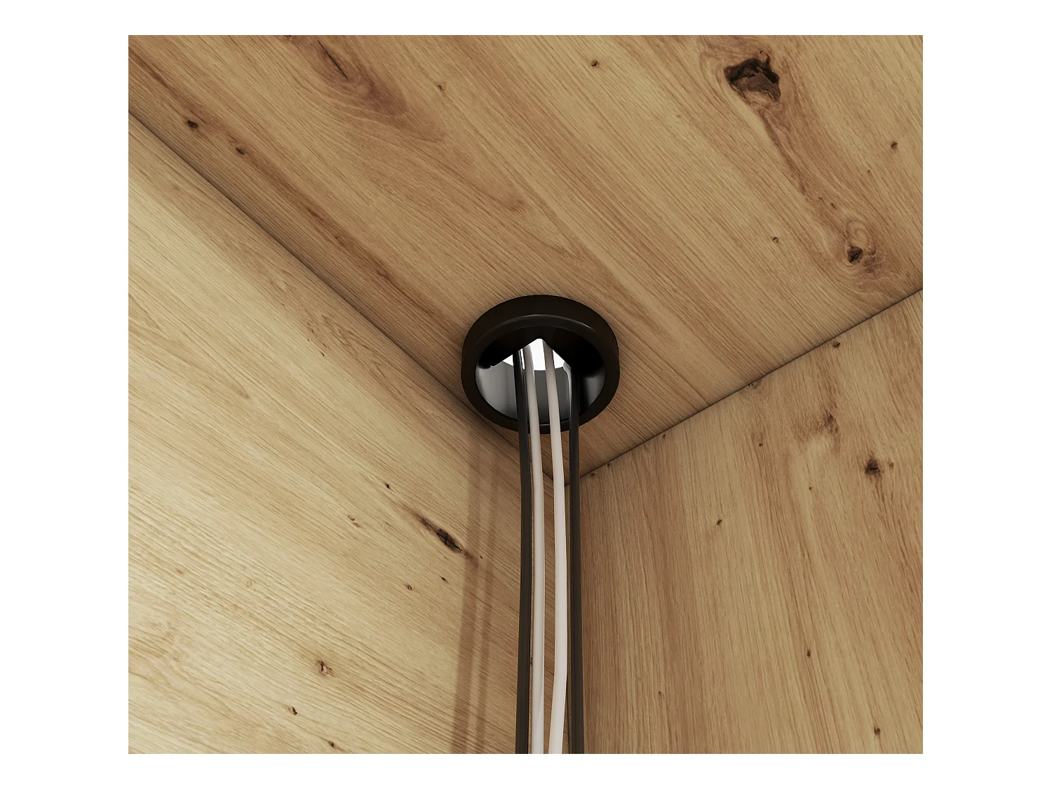 Bureau AROLD – 120 ou 140cm – Blanc mat ou bois Naturel-Beige-Largeur 120 cm