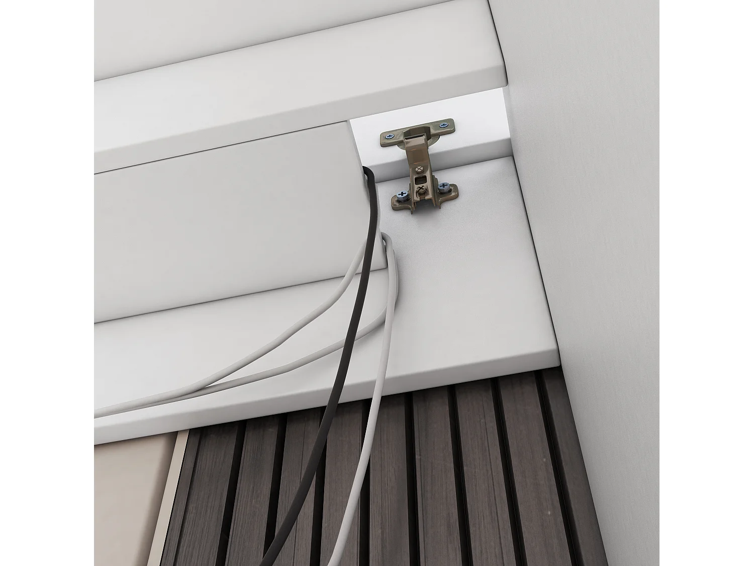 Bureau KAZY – 120 ou 140cm – Blanc ou Noir Mat-Blanc-Largeur 140 cm