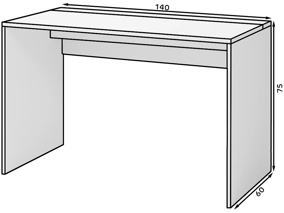 Bureau KAZY – 120 ou 140cm – Blanc ou Noir Mat-Blanc-Largeur 140 cm