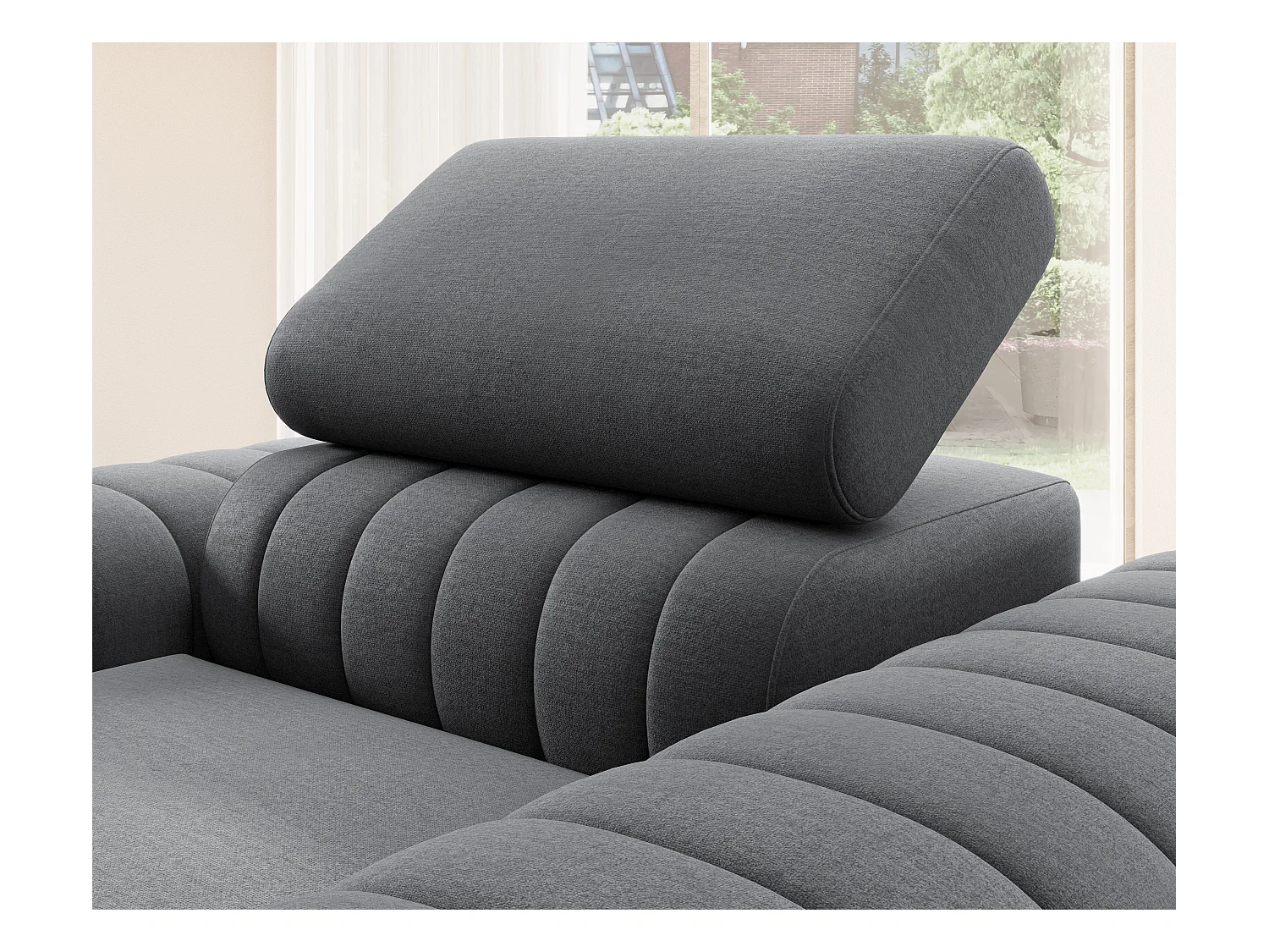 LOZA fluwelen fauteuil - Comfort en modern design-Kleur Houtskool grijs