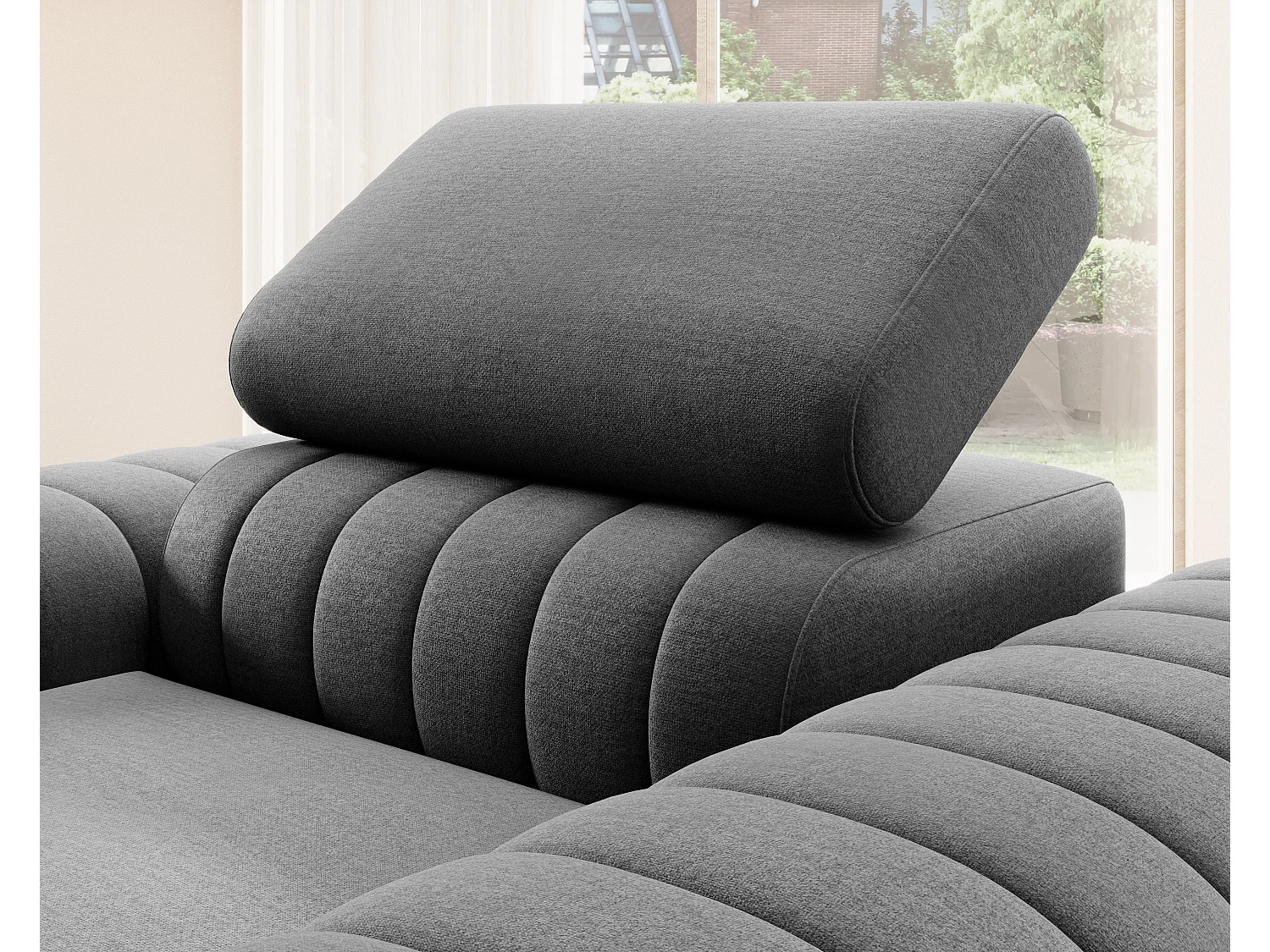 Fauteuil velours LOZA - Confort et design moderne-Gris foncé