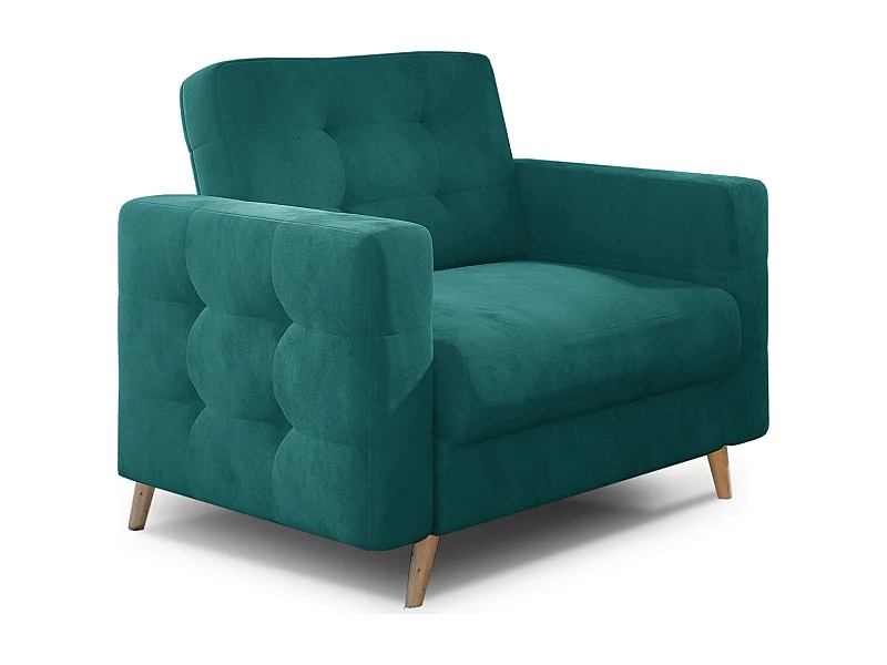 Fauteuil velours ANSKA-Vert