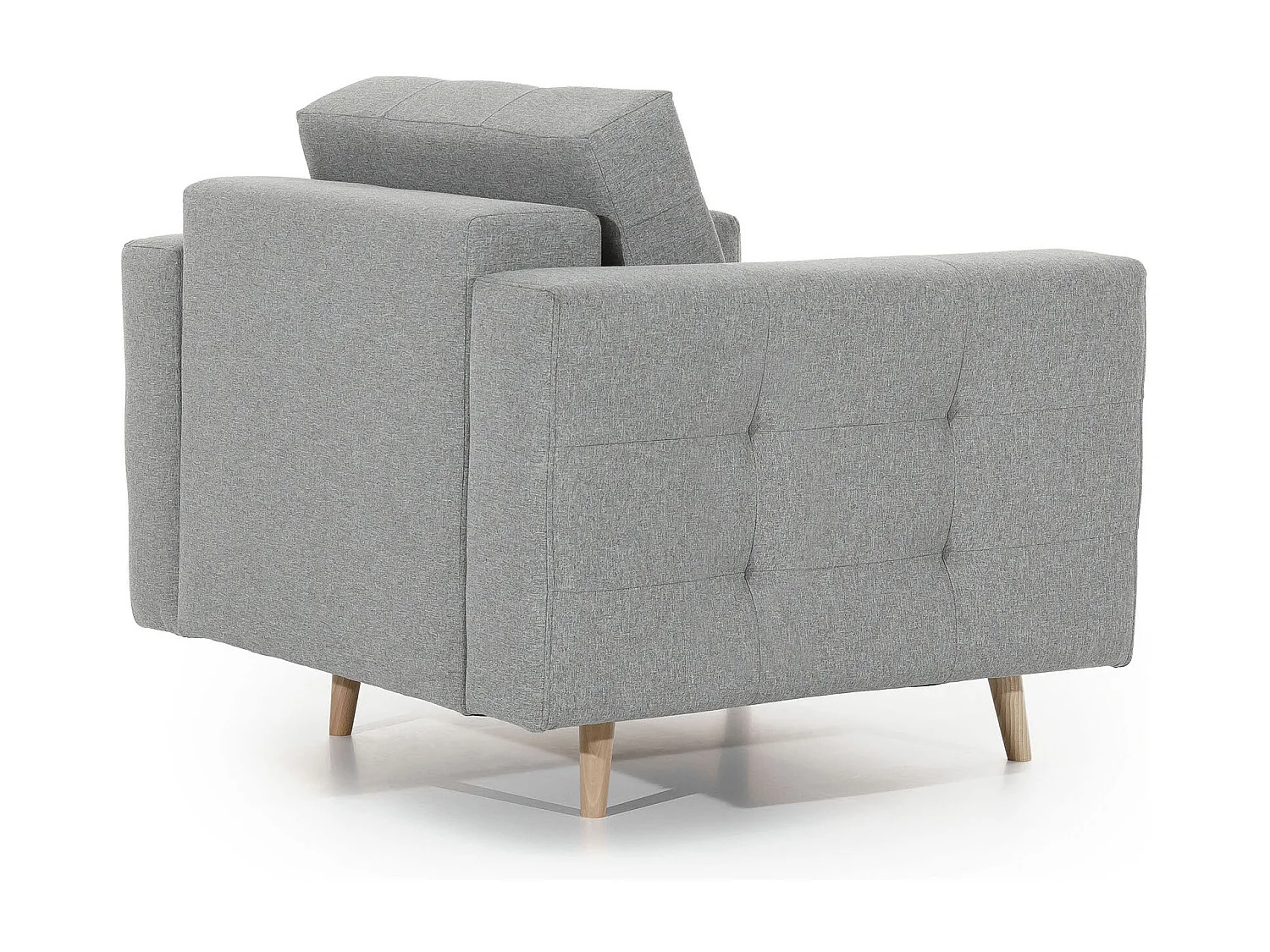 Fauteuil tissu ANSKA-Jaune moutarde