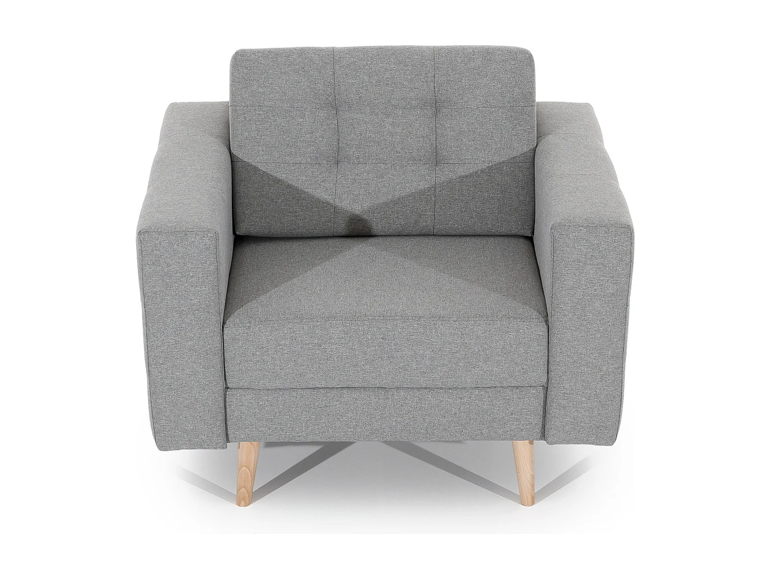 Fauteuil tissu ANSKA-Jaune moutarde