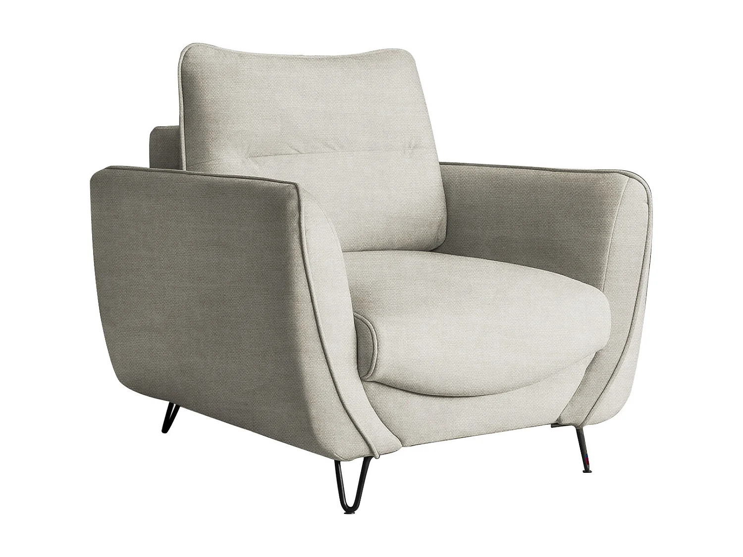 Sillón de terciopelo ZURIK: comodidad y estilo atemporal-Color Azul claro